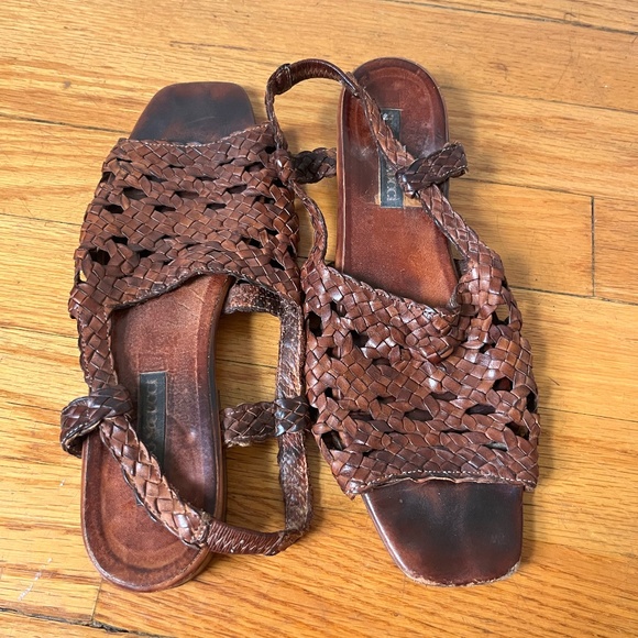 Sesto Meucci super soft woven leather sandals size 8.5 - Picture 1 of 6